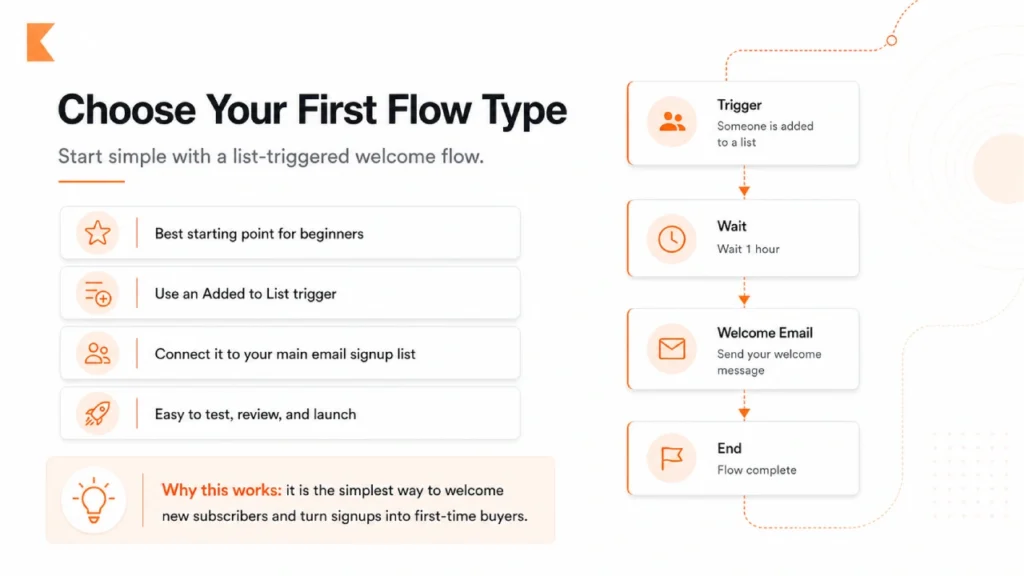 Choose first flow type